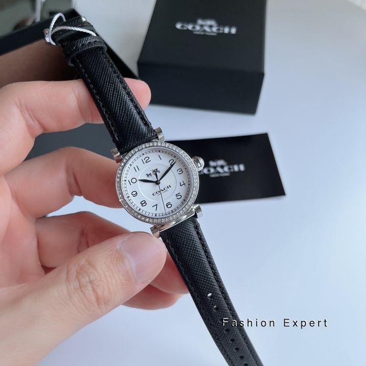 ของแท้100-นาฬิกาข้อมือ-coach-coach-madison-silver-dial-ladies-fashion-watch-style-no-14502399