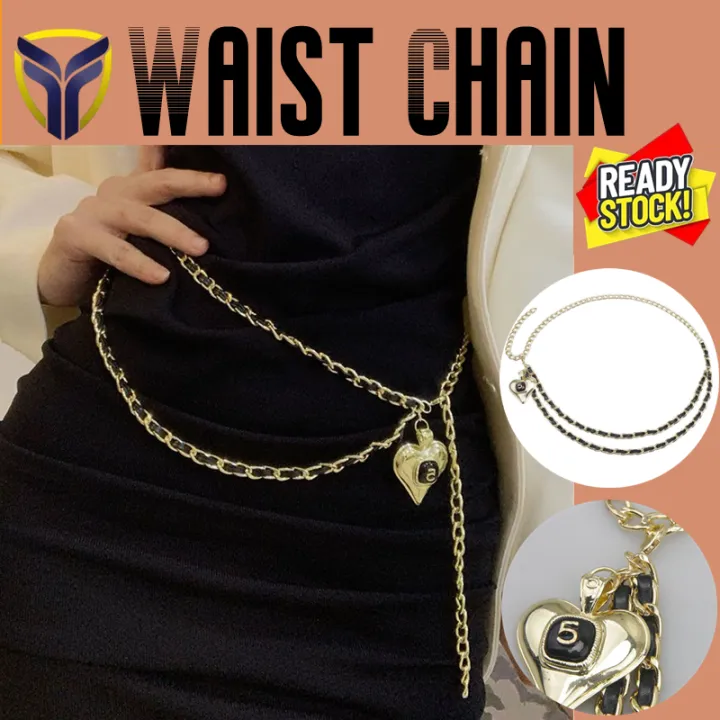 【Franco Fashion】ผู้หญิงเอวโซ่หญิงชุดฤดูร้อนกับแฟชั่นชุดตกแต่งโลหะโซ่