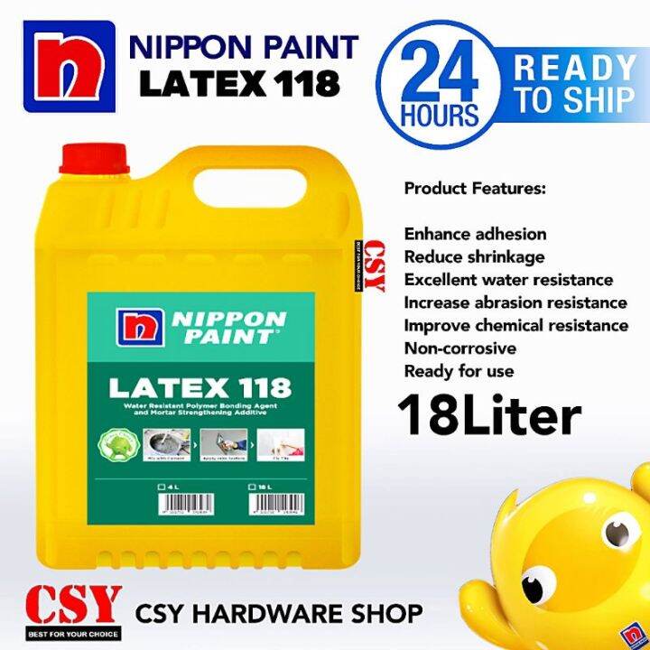 Nippon Paint Latex 118 18 Liter / Gam Susu Simen mosaic Lazada