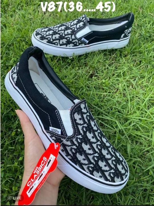 รองเท้าผ้าใบ-vans-แบบสวมใส่เที่ยวสบาย