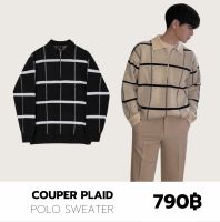 THEBOY-COUPER PLAID POLO SWEATER เสื้อโปโลไหมพรมลายสก็อต