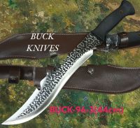 อุปกรณ์เดินป่าขนาดยาวแบบพกพาเดินป่าด้ามดำใบลายเดินป่า/BUCK KNIVES:96-3#(44cm).อุปกรณ์เดินป่าเดินป่าแบบพกพาเดินป่าสินค้าพร้อมส่ง