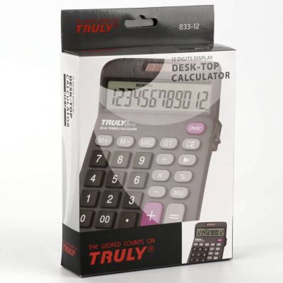เครื่องคิดเลข TRULY รุ่น 833-12 Dual Power Calculator - ของแท้100%