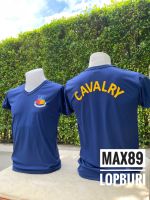 เสื้อยืดทหาร โรงเรียนทหารม้า (CAVALRY) แขนสั้น คอวี ผ้านาโน ผ้าลื่นใส่สบาย