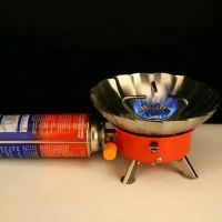 KOVAR   CAMPING STOVE เตาแก๊สแค้มปิ้ง เตาแก๊สขนาดพกพา เตาแก๊สปิกนิกต้านลม WINDPROOF CAMPING STOVE รุ่น K-203