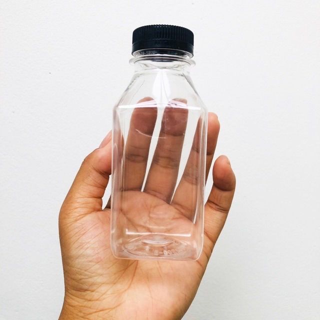 ขวดพลาสติก-pet-ขนาด-150ml-ฝาสีดำ-ขาว-ขวดพลาสติกใส-สำหรับใส่น้ำผลไม้-น้ำดื่ม