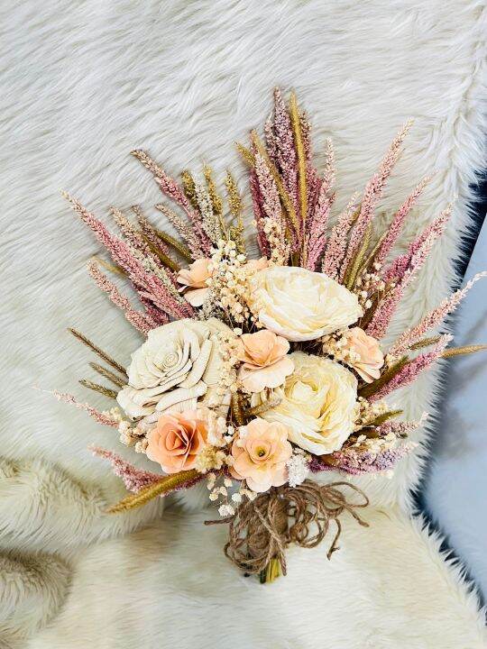 Dried Flowers Bridal Bouquet for Wedding Medium Lazada PH