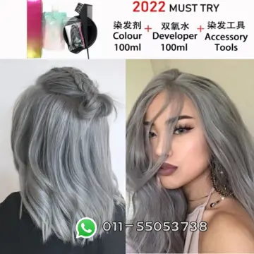 Shop Ash Grey Hair Dye Color Online | Lazada.Com.My