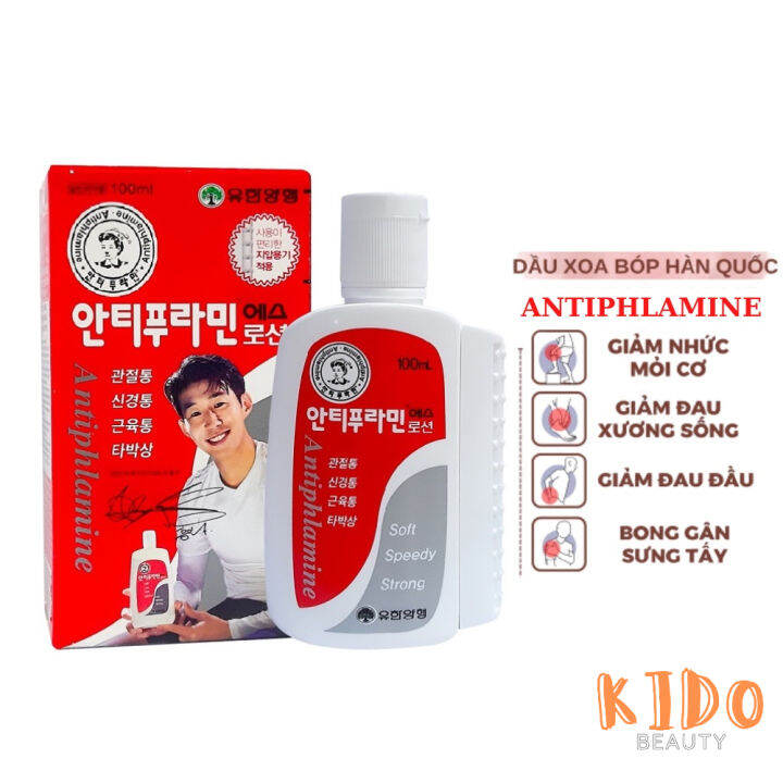 Dầu Nóng Xoa Bóp Antiphlamine Sports Hàn Quốc 100ml Dầu lạnh xoa bóp