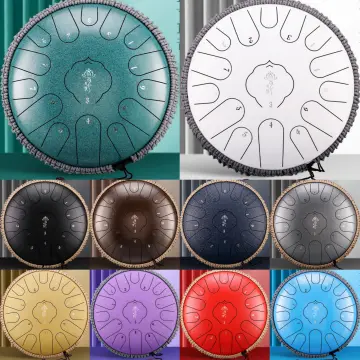 Hluru Glucophone Steel Tongue Drum 15 Notes C/D Tone Music Drum 13