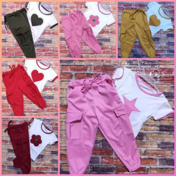 Shop Top And Cargo Pants For Girls 3to9 Yrs Old with great discounts and  prices online - Jan 2024