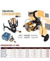 รอก DAIWA CROSSFIRE LT 4BS 3+1BB น้ำหนักเบา สีดำทอง