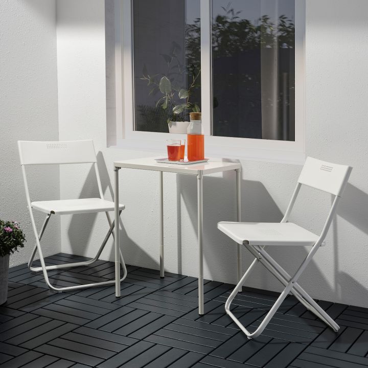 ชุดโต๊ะสนาม-โต๊ะกลางแจ้ง-เก้าอี้กลางแจ้งพับได้-2-ตัว-กลางแจ้ง-ขาว