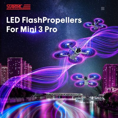 STARTRC Propeller for DJI Mini 3 PRO LED Flash Light Drone Accessories Cool Glowing Ring Paddle Blade Transparent Charge Props Night Fly