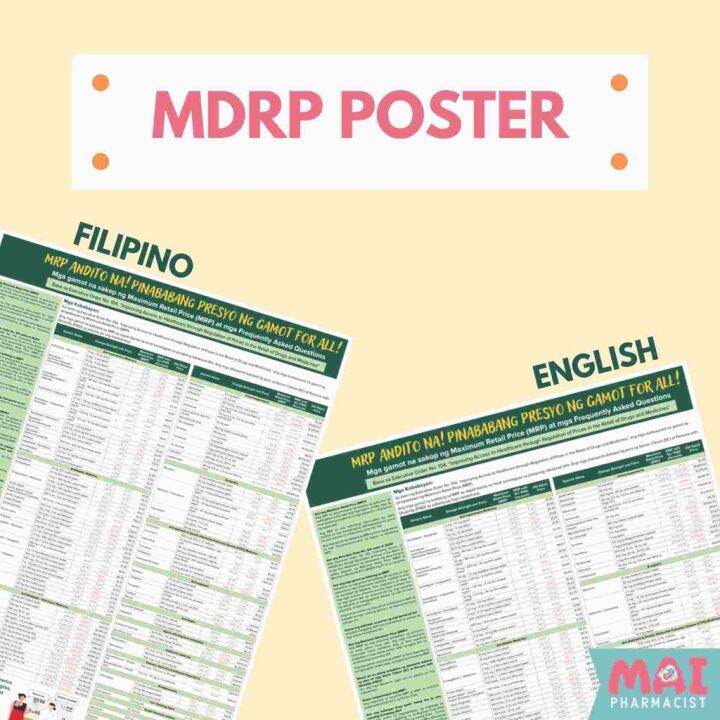 MDRP Poster for Drugstore FLIP or 1PC Lazada PH