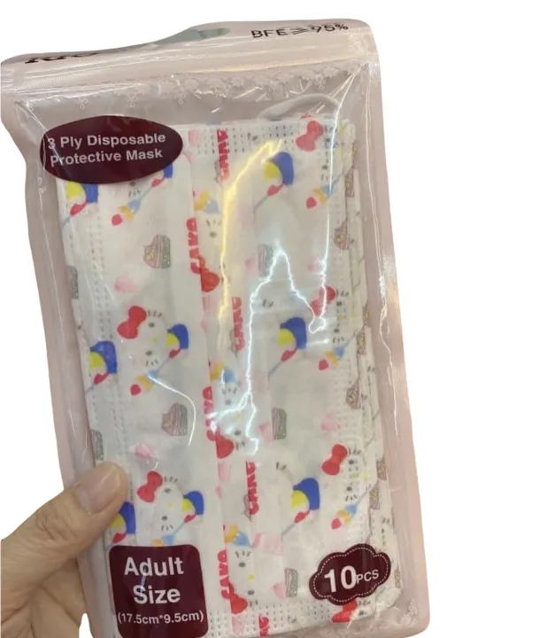 Hello! Kitty 10pcs disposable kitty face mask for adult Lazada PH