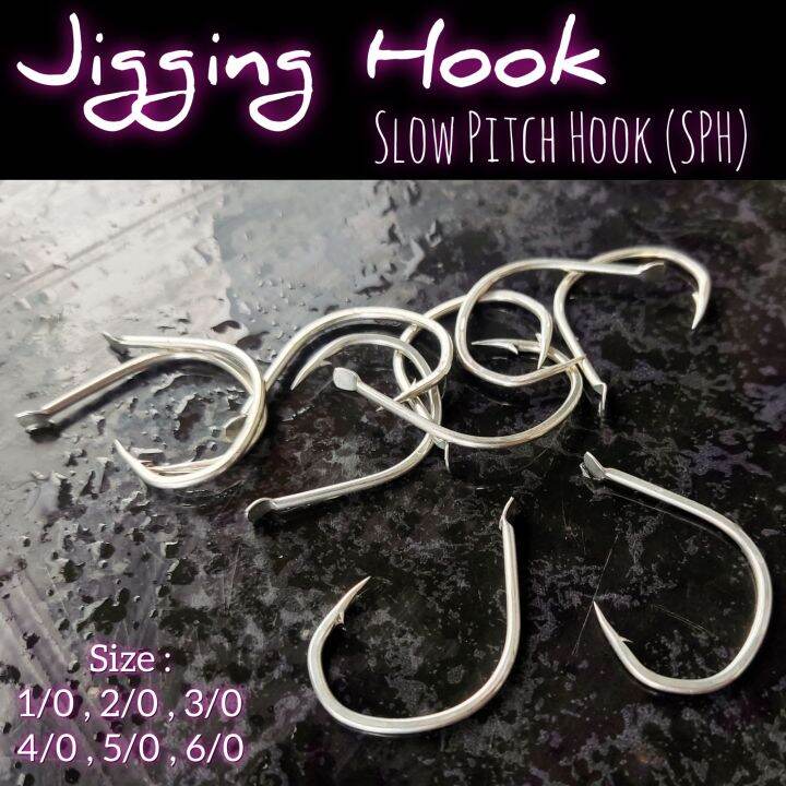 Slow Pitch Hook Jigging Hook For Slow Jigging Coat Stainless Lazada