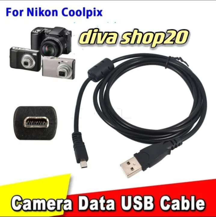 vitamine Grillig Strikt kabel usb cable data camera nikon Dslr D3200 D3300 D3400 D5100 D5200 D5300  | Lazada Indonesia