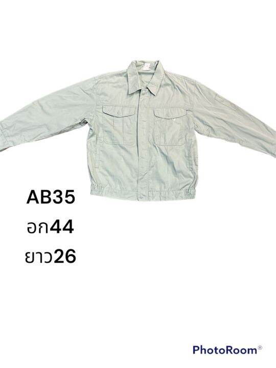 เสื้อช้อปช่างแขนยาว-เสื้อช้อป-เสื้อเชิ้ตช่าง-สินค้าจากญี่ปุ่นab33-ab40