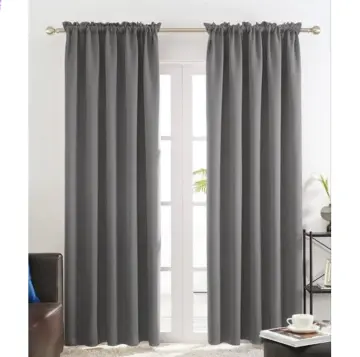 Shop Black Out Window Curtains Without Ring online | Lazada.com.ph
