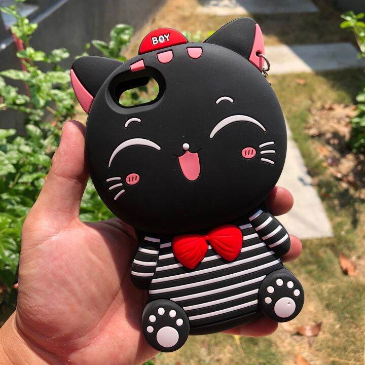 เคสซิลิโคนตัวการ์ตูน-iphone-7-8-เคสซิลิโคนนิ่ม-เคสหุ่นยนต์-เคสแมวเมี๊ยว