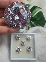 CUBIC ZIRCONIA WHITE BRILLIANT PREMIUM ROUND 5.00 MM 6 A QUANTITY 10 PIECES เพชรรัสเซีย (เพชร CZ) สี พรีเมี่ยม สีขาว ขนาด 5.00 มิลลิเมตร (MM ) 10 เม็ด