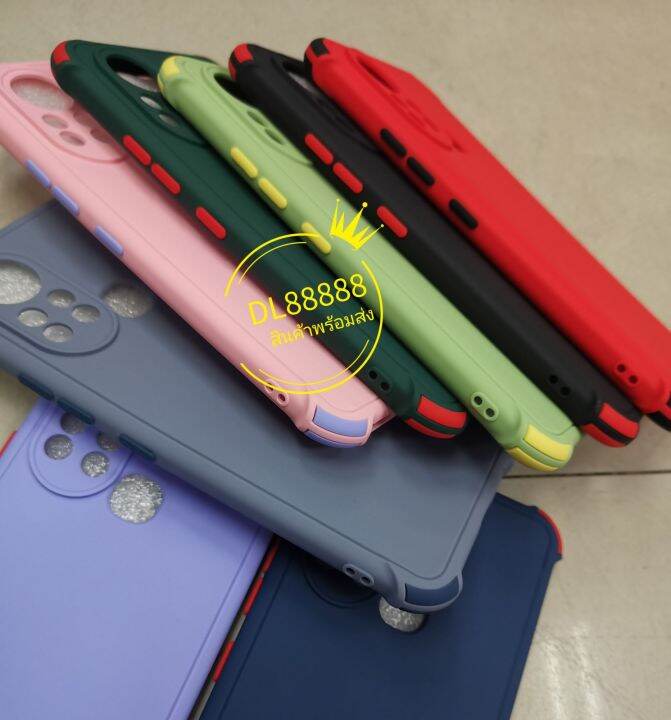 พร้-อมส่งใน-เคสtpuนิ่มสีพื้นปุ่มสี-for-infinix-hot-11s-hot11s