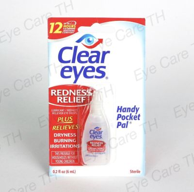 Clear Eyes Redness Relief 6 ml. Relieves Dryness  Burning Irritations