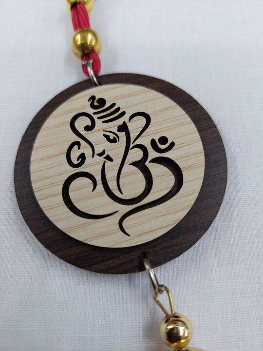 Car Mirror Hanging Ganesha Sanskrit Aum Om 2 in 1 Lazada