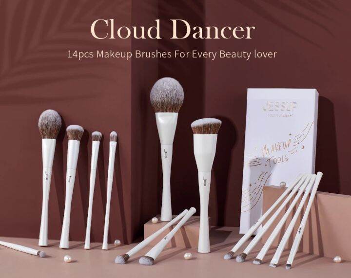 jessup-14pcs-makeup-brushes-collection-cloud-dancer-t343-เซ็ตแปรง-14-ชิ้น