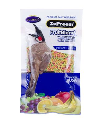 ZuPreem FruitBlend อาหารนกกรงหัวจุก อาหารนกปรอด อาหารนกสุพรีมซองละ100g