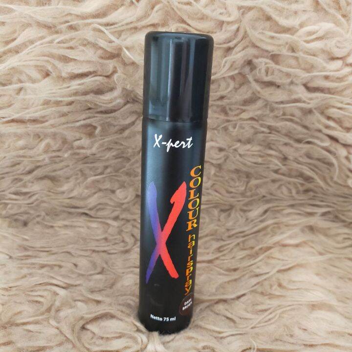 XPERT XPERT COLOUR HAIR SPRAY 75ML DARK BROWN HAIR SPRAY WARNA DICUCI