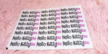 thai sticker #74 pink hello kitty waterproof non fading vinyl stickee