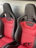 เบาะรถยนต์ Recaro CS เบาะหนังทรงสปอร์ต สีแดงดำ งานไทยคุณภาพดี 100%