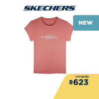 Skechers สเก็ตเชอร์ส เสื้อออกกำลังกายผู้หญิง Women Knit Training Tee Apparel - SP123W083-CORL