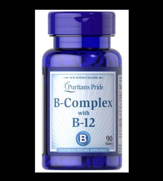 พร้อมส่ง🇺🇸 B complex with B12 90 tablets Lazada.co.th