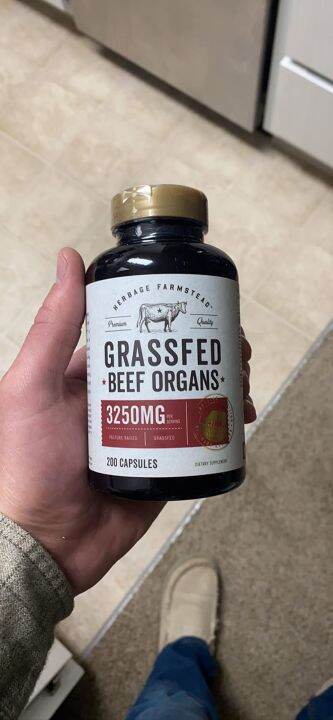 Grass Fed Beef Organs 3250mg | 200 Quick Release Capsules | Desiccated ...