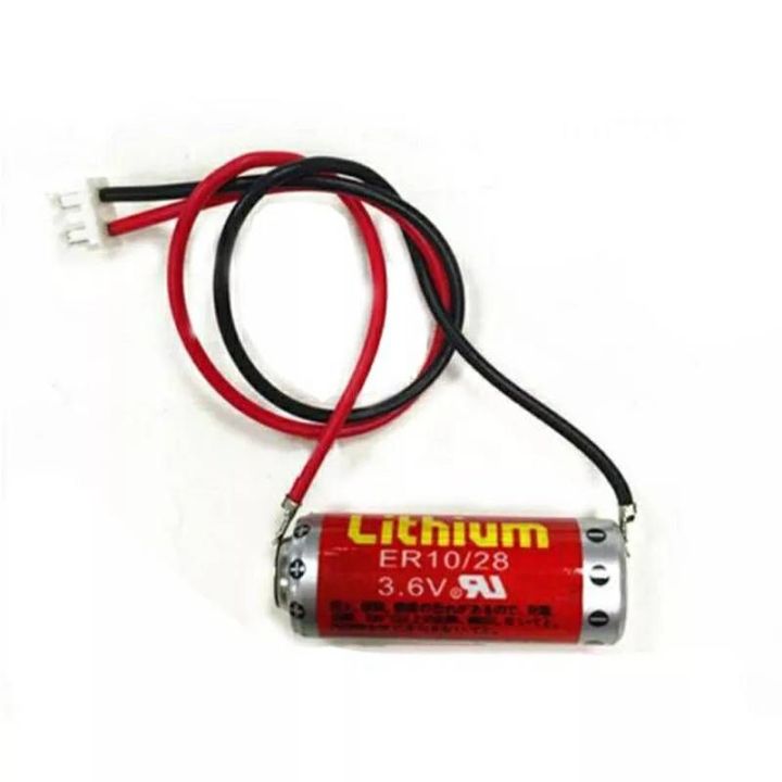 original-er10-28-3-6v-450mah-er10280-fx2nc-32bl-plc-cnc-แบตเตอรี่ลิเธียมพร้อมปลั๊ก