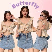 เสื้อครอป รุ่น Butterfly crop