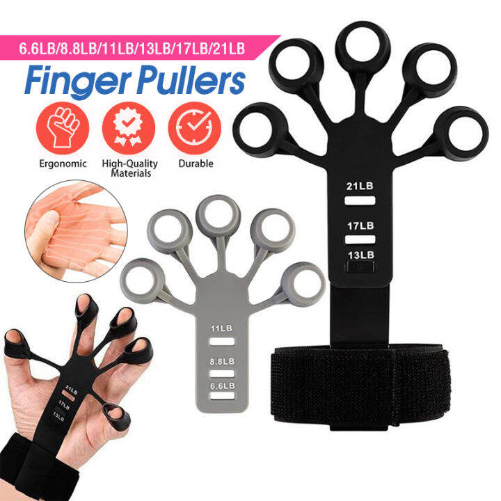Silicone Hand Finger Grip Strengthener 6 Resistant Level Finger Grip
