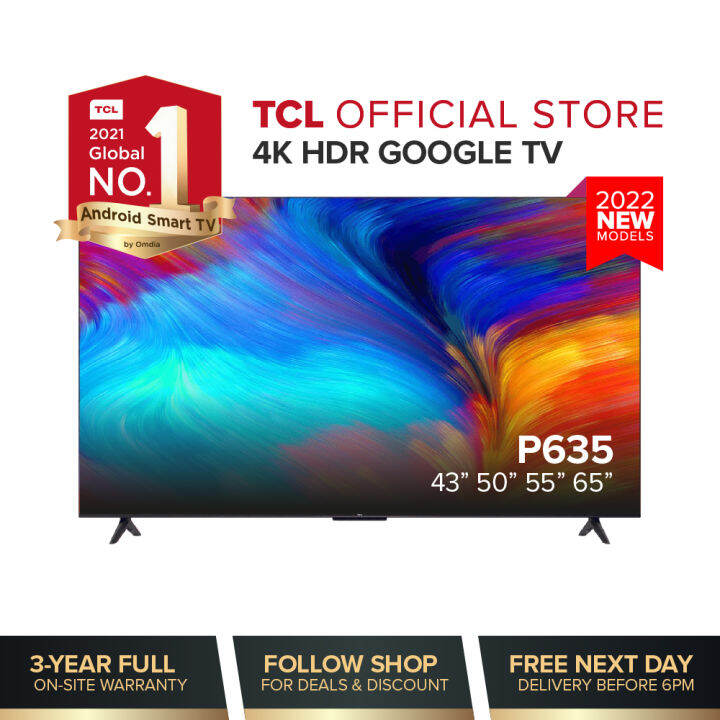 TCL P635 Google TV Android TV 43 50 55 58 65 75 inches | Dolby Audio ...