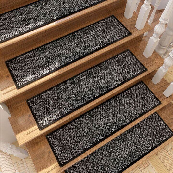 Soft,Thick,and Comfortable Natural Linen Carpet Stair Treads for Wooden