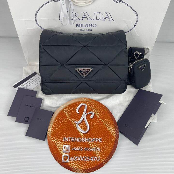 New renylon Prada padded shoulder bag Lazada.co.th