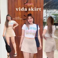 seoulday_stuff (VDS001) Vida skirt กางเกงกระโปรงสั้น กำลังฮิตมาก ผ้าเปเป้ ใส่สบาย กางเกง SS