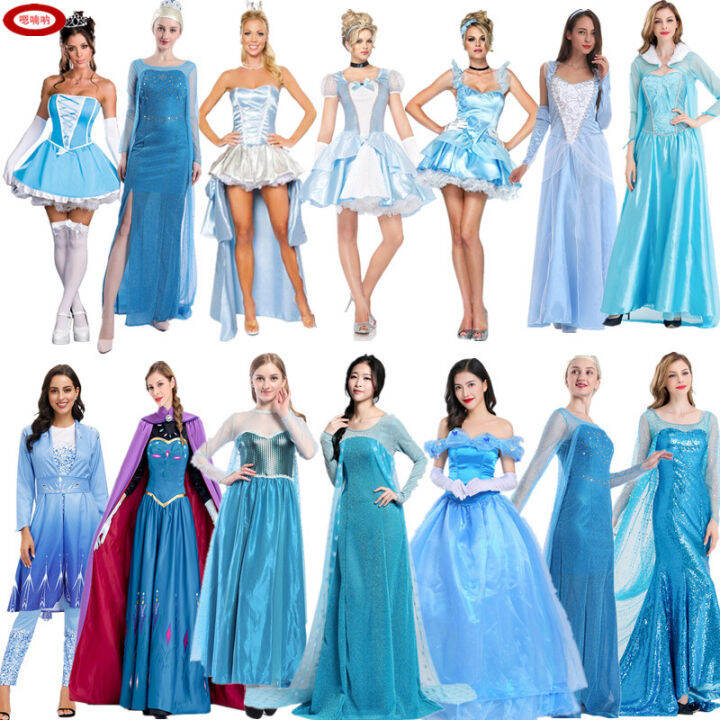 Elsa's Princess Dress Costume Frozen Elsa Dress Adult Elsa Mop