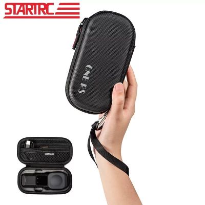 STARTRC Insta360 ONE RS 1-inch Storage Case PU Hard Bag Carrying Case with Hand Rope Carabiner for Insta360 ONE RS Camera Accessories