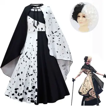 Movie Cruella Estella Cruella de Vil Cosplay Costume C00687