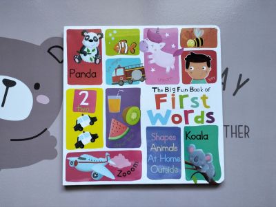 The Big Fun Book of First Words หนังสือเด็ก ภาษาอังกฤษ​ เกี่ยวกับคำศัพท์แรก อ่านเข้าใจง่าย พร้อมรูปภาพที่มีสีสันสวยงาม