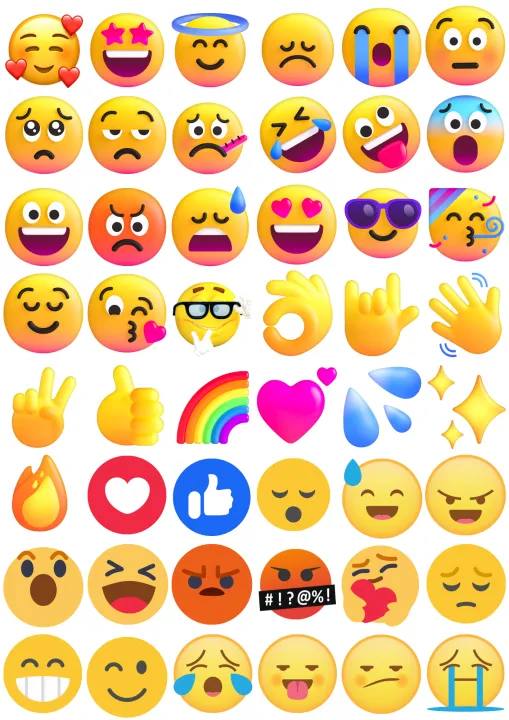 48 pcs Emoji Stickers (Transparent) | Lazada PH