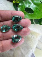 พลอย เขียวส่อง(ฺ Green Sapphire AMETHYST)4 เม็ด (Pcs.)พลอย อัญมณี เครื่องประดับ พลอยอเมทิสต์ แล็บ 30 กะรัต 10X15 มม mm รูปหยดน้ำ(พลอยสั่งเคราะ)